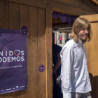 El secretario general de Podemos en Castilla y León, Pablo Fernández, visita Salamanca para apoyar a los candidatos de Unidos Podemos por la provincia salmantina.-ICAL