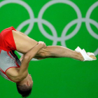 El campeón olímpico de Trampolín en los JJ.OO. de Río, el bielorruso Uladzislau Alehavich Hancharou.-EL MUNDO