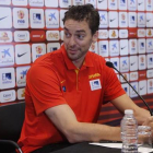 Pau Gasol, en la rueda de prensa de este martes en Madrid.-Foto: AGUSTÍN CATALÁN