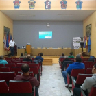 Las jornadas dedicadas a los purines del porcino de UCCL se celebraron en el Ayuntamiento de Lerma.-ECB