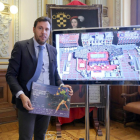 El alcalde de Valladolid, Óscar Puente, comparece sobre la celebración del 'World Pádel Tour'.-ICAL