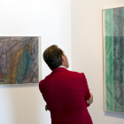 Presentación de la exposición `Experimental´ de la pintora Ana Ontiyuelo, que permanecerá expuesta en la sala La Salina de la Diputación de Salamanca.-ICAL