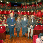 Fernando Benzo, María José Salgueiro, Jesús Julio Carnero y Luis María Martín ayer, en el Teatro Zorrilla.-EL MUNDO