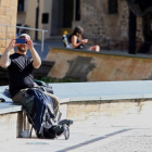 Turistas en Ponferrada.-ICAL