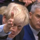 Boris Johnson hoy en el debate del Parlamento.-AFP