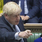 Primer Ministo Britanico Boris Johnson interviniendo en el Parlamento.-HOUSE OF COMMONS VIA AP