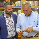 Raúl Santaeufemeia y Evelio Angulo, instantes antes de la comparecencia ante la prensa.-ICAL