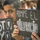 Escolares de Ciudad Rodrigocelebran un acto contra la violencia de género.-EL MUNDO