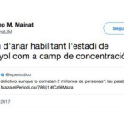 Hilo generado por el tuit de Mainat.-EL PERIÓDICO