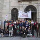El presidente de la Diputación de Ávila, Jesús Manuel Sánchez, y el alcalde de Ávila, José Luis Rivas, asisten al inicio de una nueva edición de la Ruta 'de la cuna al sepulcro', entre Ávila y Alba de Tormes.-ICAL