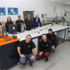 Miembros del grupo de investigación aplicada en Ecohidráulica de la Universidad de Valladolid en el campus de Palencia.-MANUEL BRÁGIMO