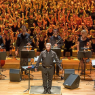 Desde ayer y hasta el jueves, cerca de 520 escolares cada día presentarán  ‘Mema. Las desventuras de Mimí’, una cantata compuesta por Jordi Domenech y escrita por Pere Riera.-MIGUEL ÁNGEL SANTOS
