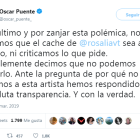 Captura del Twitter de Óscar Puente-TWITTER