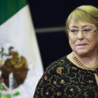 Michelle Bachelet durante una ponencia magistral de Derechos Humanos. /-JOSE MENDEZ