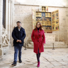 Silvia Clemente, visita el Monasterio de Santa Clara junto al alcalde José Antonio González Poncela.-ICAL