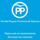 Portal web del PP de Valencia, cerrado por labores de "mantenimiento".-