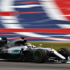 Lewis Hamilton conduce el Mercedes durante la carrera del GP de las Américas, en Austin.-AFP / CLIVE MASON