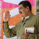 El presidente de Venezuela en el programa de radio y televisión Los domingos con Maduro.-REUTERS