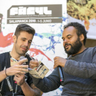 El director artístico del Festival de las Artes de Castilla y León (Fàcyl) en su edición de 2016, Carlos Jean, ofrece una rueda de prensa acompañado del DJ Ed is Dead-ICAL