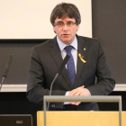 Carles Puigdemont, en Helsinki, el pasado viernes.-/ BLANCA BLAY (ACN)