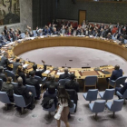 El Consejo de Seguridad de la ONU aprueba una resolución de condena a los asentamientos con la abstención de EEUU.-EFE / MANUEL ELÍAS