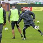 Rubén Albés, durante el entrenamiento del pasado miércoles.-P. REQUEJO