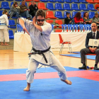 Un deportista con discapacidad visual durante su ejercicio en el Campeonato regional.-M.Á. SANTOS