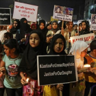 Una protesta por la violación y asesinato en abril de una niña de ocho años.-DIVYAKANT SOLANKI