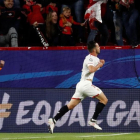 Sarabia celebra el gol del Sevilla-JON NAZCA / REUTERS