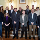 Representantes del comercio de Castilla y León junto a miembros del gobierno local de Valladolid.- E. M.