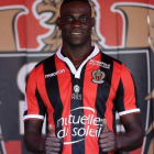 Mario Balotelli, durante la rueda de prensa de su presentación en Niza, este viernes.-AFP / VALERY HACHE