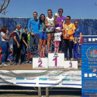 Podio con los ganadores del Cross de la Policía Municipal.-E. M.