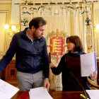 El alcalde de Valladolid, Óscar Puente, y la concejal de Medio Ambiente, María Sánchez, presentan las conclusiones del Informe sobre el Ciclo Urbano del Agua-ICAL