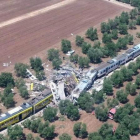 Fotografia facilitada por los Bomberos que muestra una vista aérea del accidente-