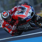 Jorge Lorenzo (Ducati), en los ensayos de ayer en Le Mans.-