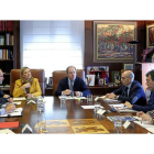 Herrera y Del Olmo recibieron a los integrantes del Foro del Carbón.-ICAL