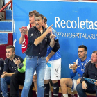 David Pisonero, durante el partido contra Ademar León.-MIGUEL ÁNGEL SANTOS