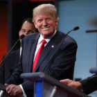 Donald Trump, durante el debate de los aspirantes republicanos a la Casa Blanca, el jueves en Cleveland.-Foto: AFP / CHIP SOMODEVILLA