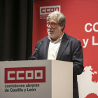 El presidente de Cecale, Santiago Aparicio, durante la celebración del 11º Congreso de CCOO de Castilla y León-R. Valtero / ICAL