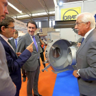 Puente, Cabanas, Suárez- Quiñones y Díaz, en su recorrido por la muestra .-ICAL