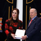 La presidenta de las Cortes, Silvia Clemente, y el Procurador del Común, Javier Amoedo, presentan el Informe Anual de la actividad de esta institución en 2016.-ICAL
