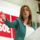 Susana Díaz, en el Palacio de Congresos de Granada, con motivo del 28-F, este sábado.-Foto: MIGUEL ÁNGEL MOLINA/ EFE