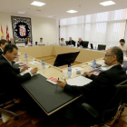 Reunión de la junta de portavoces en las Cortes de Castilla y León-ICAL