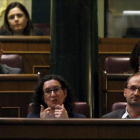 Turull, Rovira y Herrera escuchan a Rajoy, el 8 de abril del 2014 en el Congreso.-SERGIO PEREZ