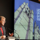 El alcalde de León, Antonio Silván, durante la presentación de la oferta turística de la ciudad de León en Fitur.-ICAL