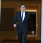 Mariano Rajoy, este lunes en la Moncloa.-JUAN MANUEL PRATS