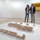 Redondo y Hontoria junto a obras de Fuster, Dauder e Irazu en la sala 6 del Museo Patio Herreriano .-PABLO REQUEJO - PHOTOGENIC