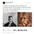 Tweet de Oscar Puente.-Twitter