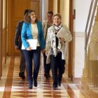 La vicepresidenta y portavoz de la Junta de Castilla y León, Rosa Valdeón, comparece en rueda de prensa posterior al Consejo de Gobierno junto a la consejera de Agricultura, Milagros Marcos-ICAL
