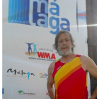 Emiliano Moro, miembro del Club Atletisme Gavà, en el Mundial de Atletismo Máster de Málaga-@ATLETISMEGAVA